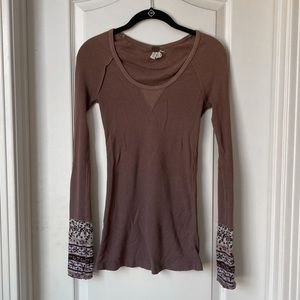 Free People Muted Purple Long Sleeve